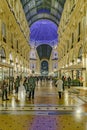 Vittorio Emanuele II Gallery at Night, Milan Royalty Free Stock Photo