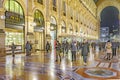 Vittorio Emanuele II Gallery at Night, Milan Royalty Free Stock Photo