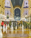 Vittorio Emanuele II Gallery at Night, Milan Royalty Free Stock Photo