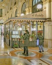 Vittorio Emanuele II Gallery at Night, Milan Royalty Free Stock Photo