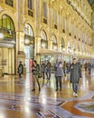 Vittorio Emanuele II Gallery at Night, Milan Royalty Free Stock Photo