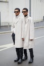 Mohammed Hadban and Humaid Hadban before Prada fashion show, Milan Fashion Week street style