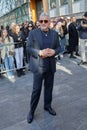 Roberto Baggio before Emporio Armani fashion show, Milan Fashion Week street style