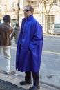 Tiberio Pellegrinelli before Fendi fashion show, Milan Fashion Week street style Royalty Free Stock Photo