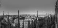 View from famous Milan Cathedral - Duomo Dome of Milan to the main square in Milan, Piazza del Duomo