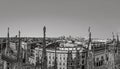 View from famous Milan Cathedral - Duomo Dome of Milan to the