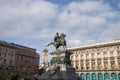 View of Vittorio Emanuele II statue Royalty Free Stock Photo