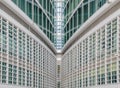 Architectural detail of the modern glass Lombardy Building Palazzo Lombardia, a 161 m tall
