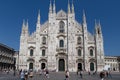 MILAN, ITALY - JULY 07, 2013: Famous Milan Cathedral and Cathedr Royalty Free Stock Photo