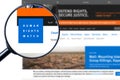 Milan, Italy - July 17, 2023: Human Rights Watch website homepage. Human Rights Watch logo visible.