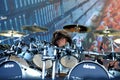 Megadeth , Shawn Drover during the concert