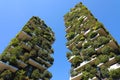 MILAN, ITALY - JULY 30, 2018: Modern and ecologic skyscrapers wi Royalty Free Stock Photo