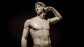 Apollo Crowning Himself - Antonio Canova`s ancient sculpture in Italian Museum