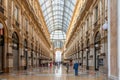 MILAN, ITALY - June 21, 2018: Galleria Vittorio Emanuele II in Milano. This is one of the world`s oldest shopping malls Royalty Free Stock Photo