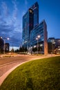 Milan, Italy june 30 2014: Regione Lombardia palace , night scene