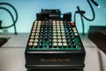 MILAN, ITALY - JUNE 9, 2016: retro typewriter at the Science and