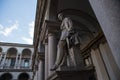 Milan, Italy - 30 June 2019: View of Courtyard of Pinacoteca di Brera, Accademia di belle arti