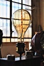 Milan, Italy, 2017.05.21 large electric light bulb at a vintage market