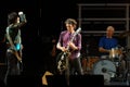 The Rolling Stones , Keith Richards, Charlie Watts and Ronnie Wood during the concert Royalty Free Stock Photo