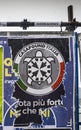 Election posters on billboard ahead of Italian General Election on March 4th, 2018 - CasaPound Italy is a neo-fascist Royalty Free Stock Photo