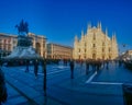 Domo central cathedral and square in milan