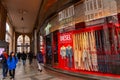 Corso Vittorio Emanuele II , formerly the Servi lane, is one of the most important streets in the center of Milan, Italy Royalty Free Stock Photo