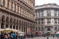 Corso Vittorio Emanuele II , formerly the Servi lane, is one of the most important streets in the center of Milan, Italy Royalty Free Stock Photo