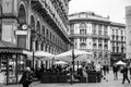 Corso Vittorio Emanuele II , formerly the Servi lane, is one of the most important streets in the center of Milan, Italy Royalty Free Stock Photo