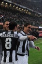 Alessandro Matri celebrates after the goal