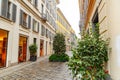 Via Montenapoleone is a high-class shopping district in Milan, Italy Royalty Free Stock Photo