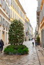 Via Montenapoleone is a high-class shopping district in Milan, Italy Royalty Free Stock Photo