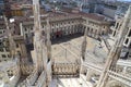 Royal Palace from the height of the Duomo, Milan, Italy Royalty Free Stock Photo