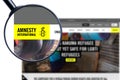 Milan, Italy - May 25, 2023: amnesty international website homepage. amnesty international logo visible.