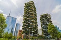 MILAN, ITALY - MAY 28, 2017: Bosco Verticale Vertical Forest l Royalty Free Stock Photo