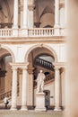 MILAN, ITALY - May, 2019: The Brera Pinacoteca museum is an art collection located in Milan, northern Italy. It contains one of