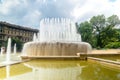 Di Piazza Castello water fountain. Royalty Free Stock Photo