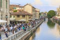 Grand Canal in the Navigli district, Milan