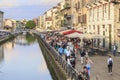 Grand Canal in the Navigli district, Milan