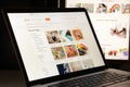 Milan, Italy - May 7, 2017: Etsy website homepage. Etsy logo visible