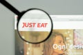 Milan, Italy - May 7, 2017: Just eat website homepage. Just eat Royalty Free Stock Photo