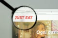 Milan, Italy - May 7, 2017: Just eat website homepage. Just eat Royalty Free Stock Photo