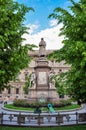 Leonardo da Vinci monument in front of La Scala theater, Milan, Italy Royalty Free Stock Photo