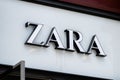 Milan. Logo of Zara Company on Store Entrance in Milan