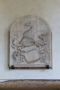 Coat of arms of the nobility in the interior of the Church of Santa Maria delle Grazie, Milan Royalty Free Stock Photo