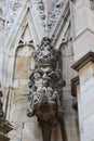 Fragment of the exterior decoration of the Milan Cathedral