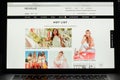 Milan, Italy - May 7, 2017: Revolve website homepage. It& x27;s a fas Royalty Free Stock Photo