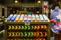 Milan, Italy - May 03, 2017: The shop with colorful italian ties