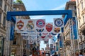 Milan, Italy - May 25, 2016: UEFA Champions League 2016 Real Madrid-Atletico Madrid play in the final. The streets are decorated