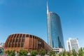 UniCredit And IBM Building In Porta Nuova Or New Door, The Main Business District In Milan Royalty Free Stock Photo