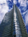 Milan, Italy - May 13 2019 - Unicredit tower - reflections and clouds Royalty Free Stock Photo